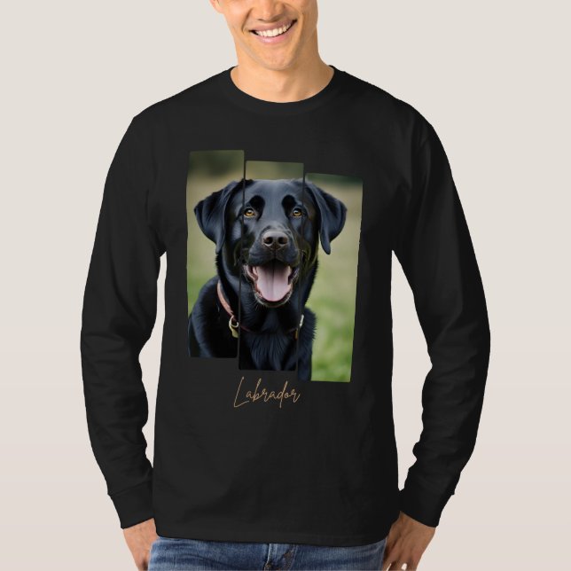 Charming Labrador Retriever Portrait - Triptych Ar T Shirt (Framsida)