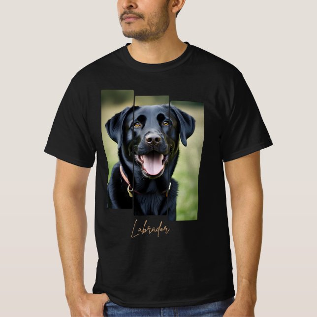 Charming Labrador Retriever Portrait - Triptych Ar T Shirt (Framsida)