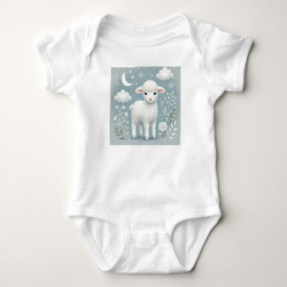 Charming Lamb Moon Clouds  T Shirt