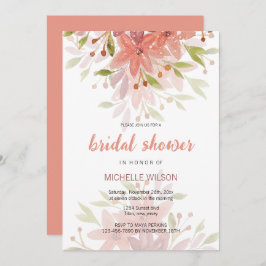 Charming Land Terracotta Blommigt Art Inbjudningar