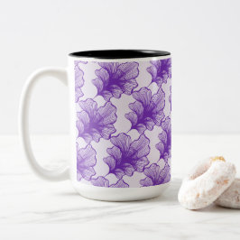 Charming Lila Petals Två-Tonad Mugg
