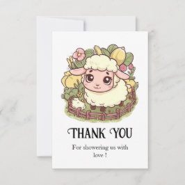 Charming Little Sheep Baby Shower Tack Kort