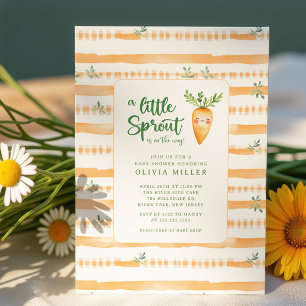 Charming Little Sprout Baby Shower Inbjudningar
