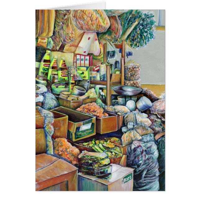 Charming Lomises of bra Tekka Centre, Singapore Hälsningskort (Framsidan)