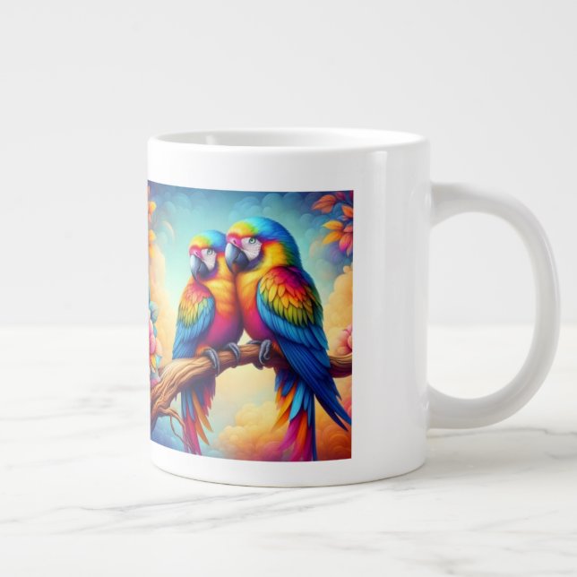 Charming Love birds Kopp Jumbo Mugg (Höger)