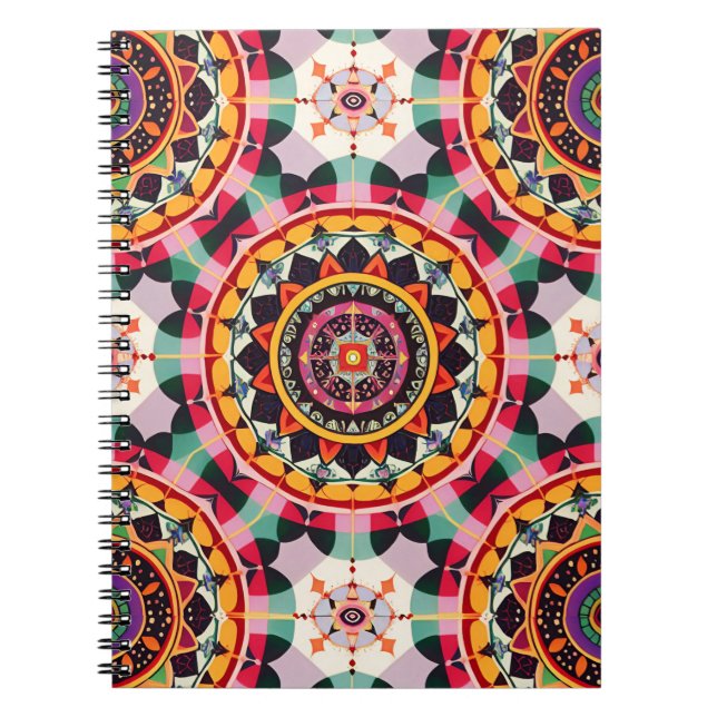 Charming Mandala Mönster Anteckningsbok (Framsidan)