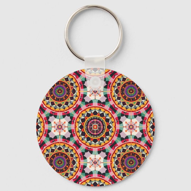 Charming Mandala Mönster Nyckelring (Framsida)