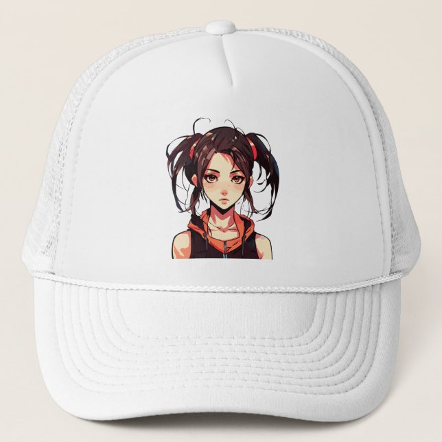 Charming Manga Girl: Anime Vector Illustration Keps (Framsida)