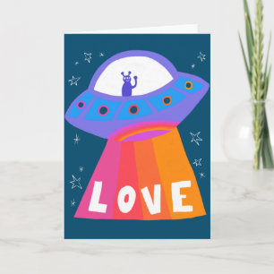 Charming Martian KÄRLEK Valentine-årsdagen Kort