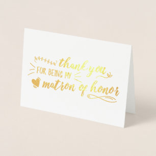 Charming Matron of Honor Tack Folierat Kort