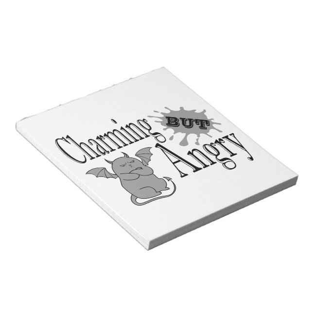 Charming men arg lite djävulen-citat. anteckningsblock (Vinklad)