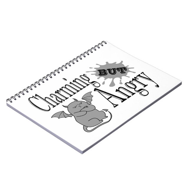 Charming men arg lite djävulen-citat. anteckningsbok (Vänstra Sidan)