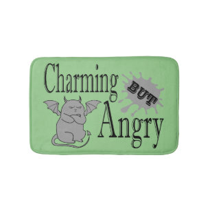 Charming men arg lite djävulen-citat. badrumsmatta