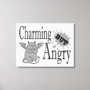 Charming men arg lite djävulen-citat. canvastryck