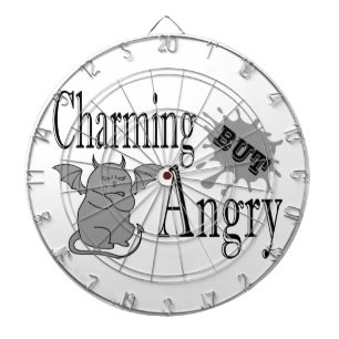 Charming men arg lite djävulen-citat. darttavla