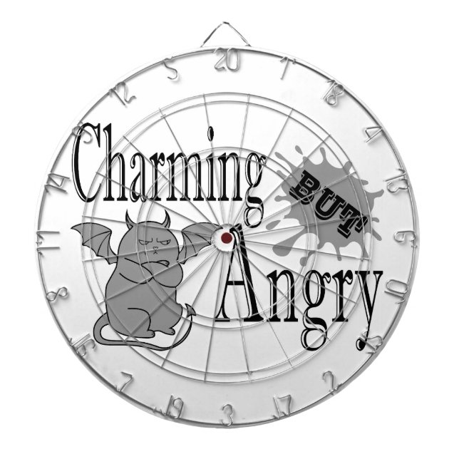 Charming men arg lite djävulen-citat. darttavla (Framsidan)