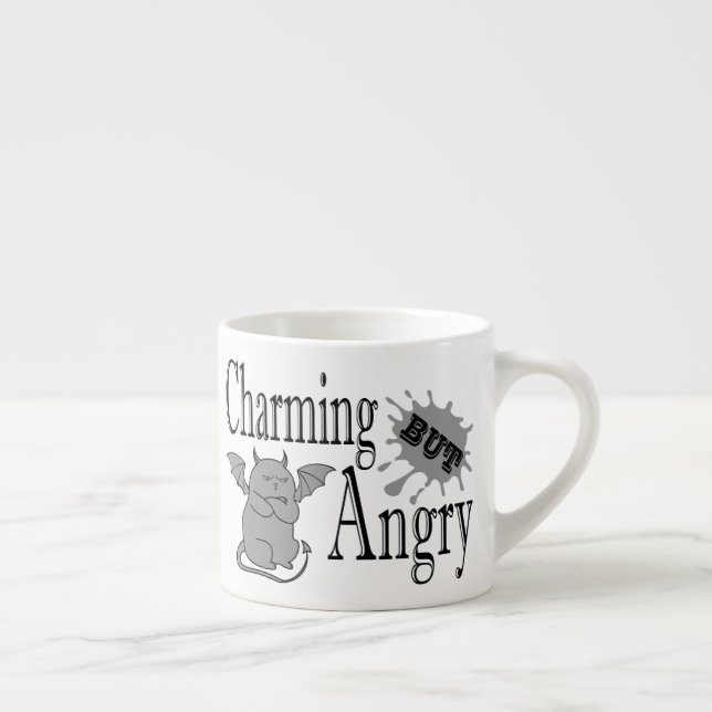 Charming men arg lite djävulen-citat. espressomugg (Höger)