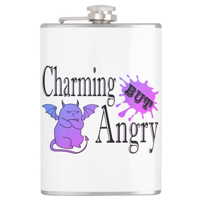 Charming men arg lite djävulen-citat. fickplunta (Framsidan)