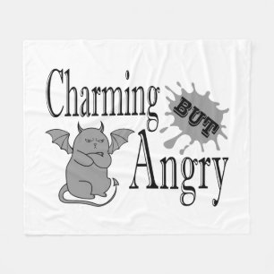 Charming men arg lite djävulen-citat. fleecefilt