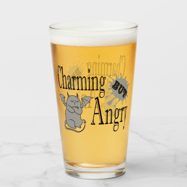Charming men arg lite djävulen-citat. glaskopp (Framsida fylld)