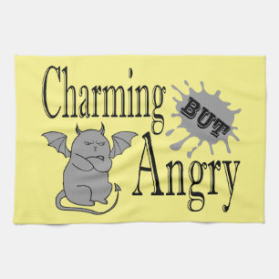 Charming men arg lite djävulen-citat. kökshandduk