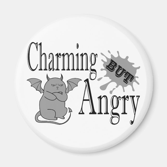 Charming men arg lite djävulen-citat. magnet (Framsidan)