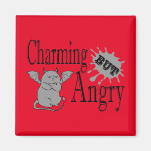 Charming men arg lite djävulen-citat. magnet