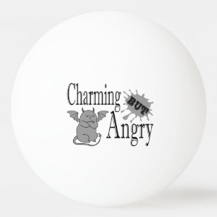 Charming men arg lite djävulen-citat. pingisboll