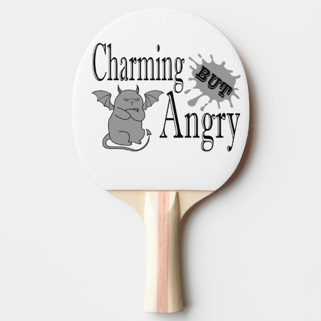 Charming men arg lite djävulen-citat. pingisracket (Framsidan)