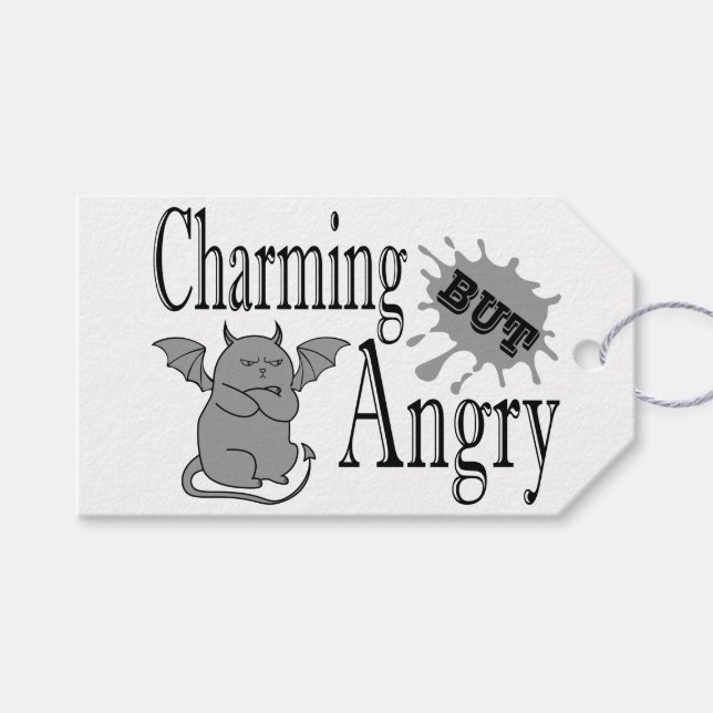 Charming men arg lite djävulen-citat. presentetikett (Framsidan (Horisontell))