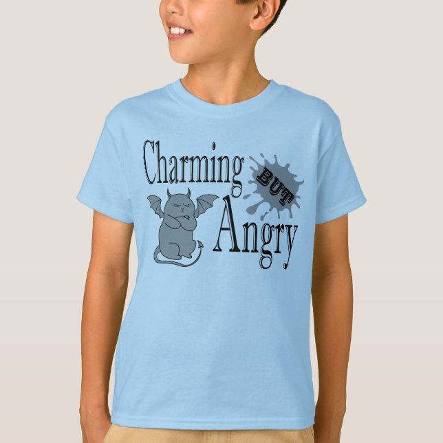 Charming men arg lite djävulen-citat. t shirt (Framsida)