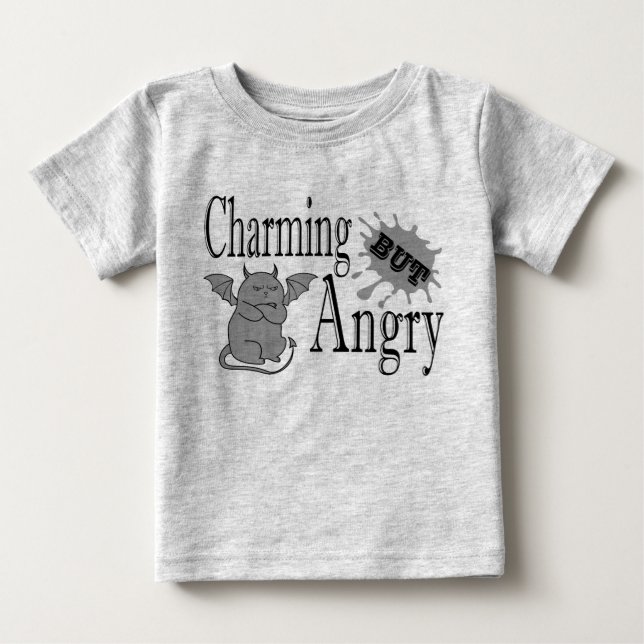 Charming men arg lite djävulen-citat. t shirt (Framsida)
