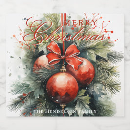 Charming Modern Watercolor jul Mistletoe
