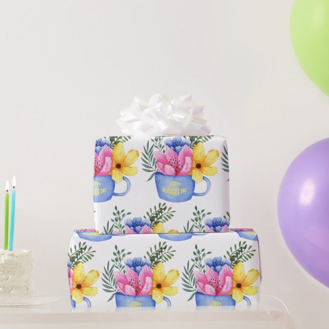 Charming Mors dag kaffe Kopp Bouquet Presentpapper (Festgåvor)