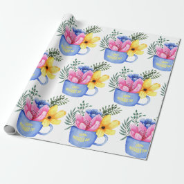 Charming Mors dag kaffe Kopp Bouquet Presentpapper