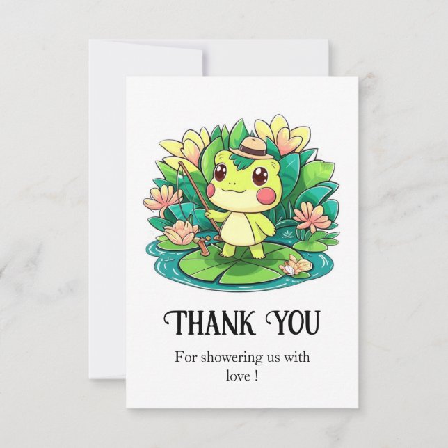 Charming Mystical Frog Baby Shower Tack Kort (Framsida)