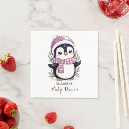 Charming Mystical Penguin Baby Shower Pappersservett