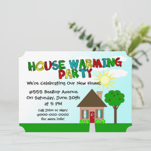 Charming Naive Art House Warming Party-inbjudan Inbjudningar