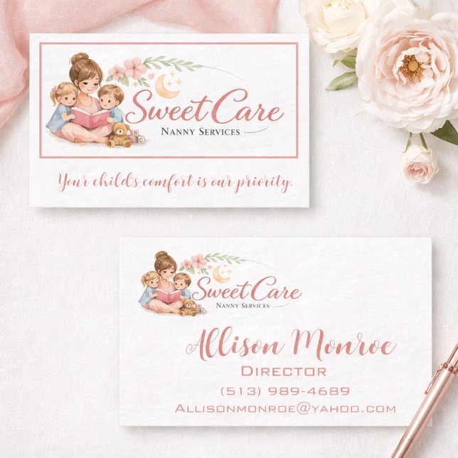 Charming Nanny Service logodesign Visitkort (Skapare uppladdad)