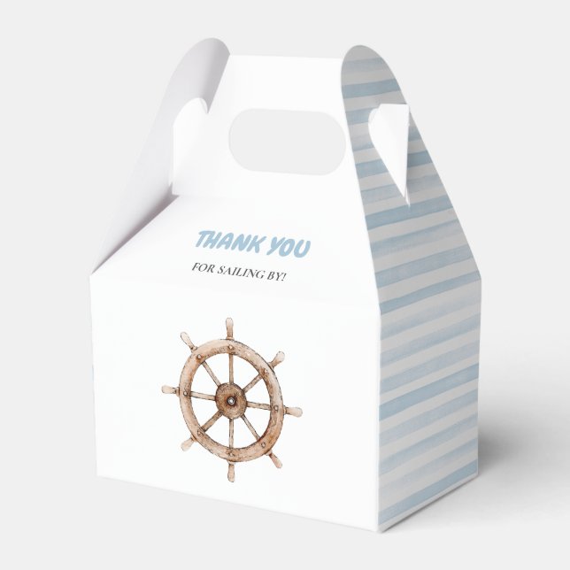 Charming Nautical Birthday Presentaskar (Framsidan Sidan)