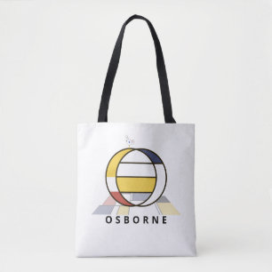 Charming Neoplasticism Stil Monogram. BREV O Tygkasse