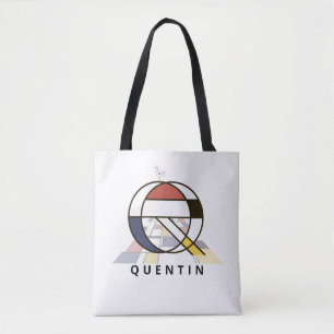 Charming Neoplasticism Stil Monogram. BREV Q Tygkasse