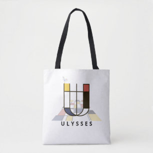 Charming Neoplasticism Stil Monogram. BREV U Tygkasse