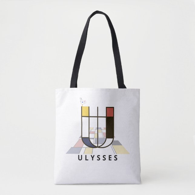 Charming Neoplasticism Stil Monogram. BREV U Tygkasse (Framsida)