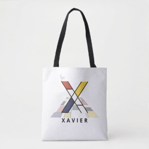 Charming Neoplasticism Stil Monogram. BREV X Tygkasse