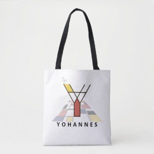 Charming Neoplasticism Stil Monogram. BREV Y Tygkasse