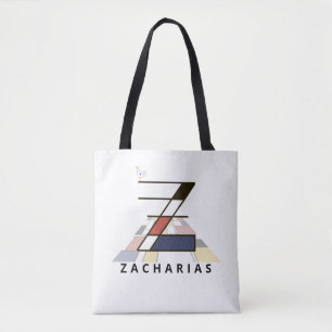 Charming Neoplasticism Stil Monogram. BREV Z Tygkasse