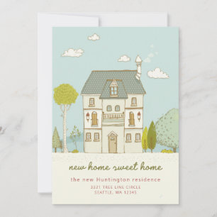 Charming New Home Sweet Home Flytta Notice Meddelande