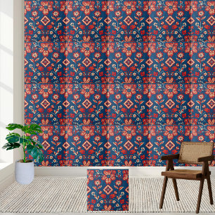 Charming Nordic Stil Blommigt Tile Kakelplatta