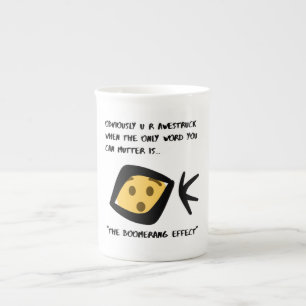 Charming och Roligt Benporslin Mugg